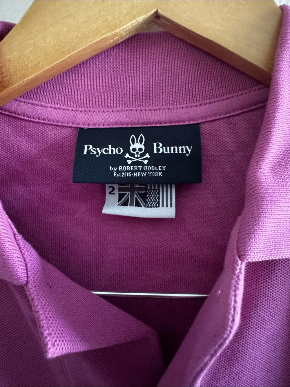 NWT Psycho Bunny Pink Polo Pima Cotton Shirt size 2/ XS